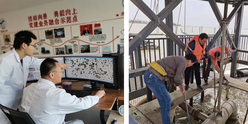 左图：张军毅（右一）工作照；右图：陈旭清（左二）工作照.jpg